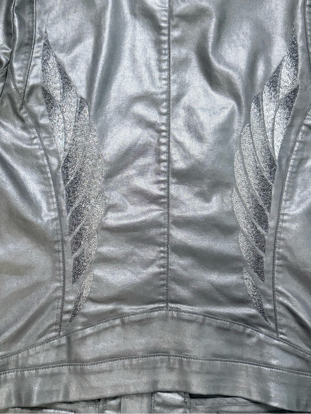 Harley-Davidson Winged Back Coated Jacket Black Women’s M 98402-19VW - Picture 6 of 14